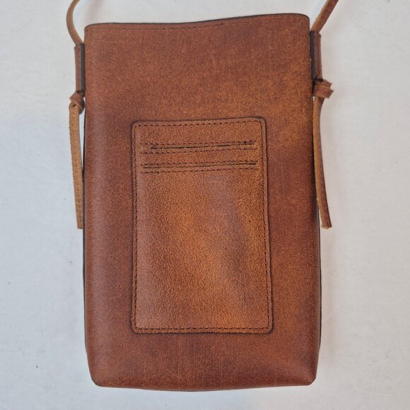 MW Most Wanted Rustic Leather Crossbody Southwestern Etched Design Made in USA - Picture 4 of 16